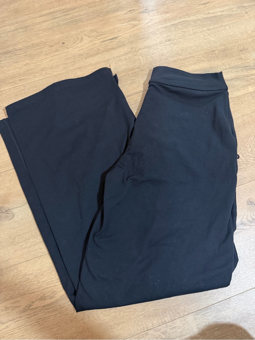 aerie Classic Black Wide-Leg Pull-On Pants
